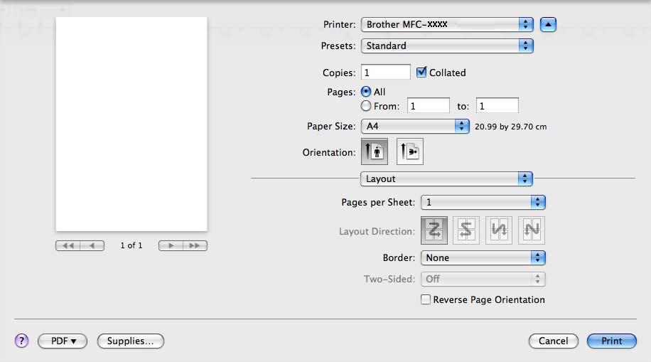Imprimarea şi trimiterea faxurilor Aspect 7 Pages per Sheet (Pagini pe foaie) Selectaţi câte pagini să apară pe fiecare parte a hârtiei.