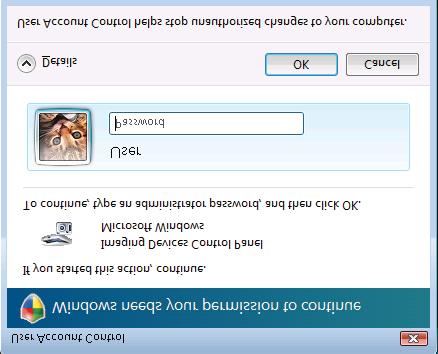 Scanare în reţea (Windows Vista şi Windows 7) Când este afişat ecranul User Account Control (Control cont utilizator) procedaţi astfel.