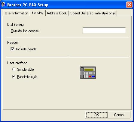 Programul software Brother PC-FAX (numai pentru MFC-9120CN şi MFC-9320CW) c Faceţi clic pe OK pentru a salva setările User Information (Informaţie Utilizator).