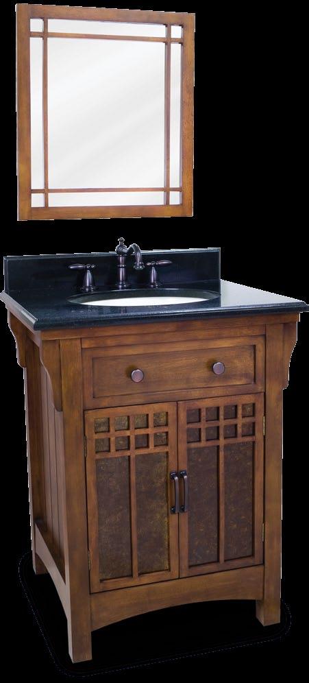 Westcott Wright This 28 wide solid wood vanity is inspired classic by Frank Lloyd Wright designs from the Arts & Crafts era.