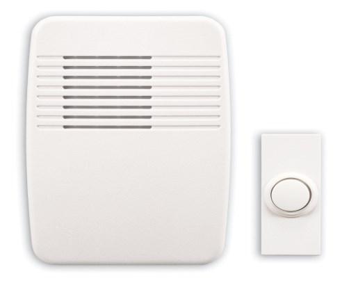 While standing at the door, push the doorbell button to check range before mounting. 3.