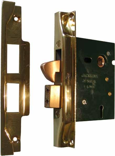 Their dimensions are the same as the standard 5 lever locks except that a brass hook bolt replaces the latch bolt.