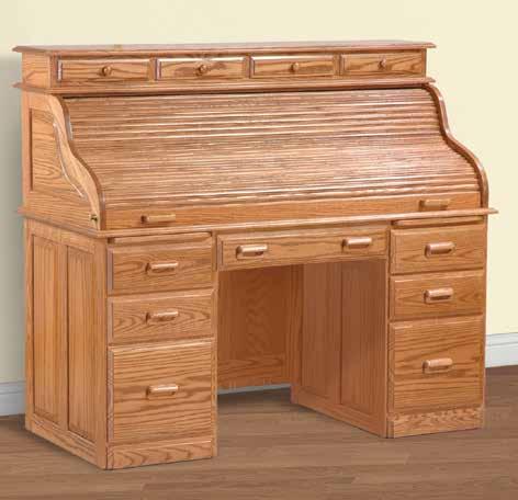 traditional Traditional Deluxe Rolltop tdr2858 58"W X 28"D X 51"H Shown in Oak /