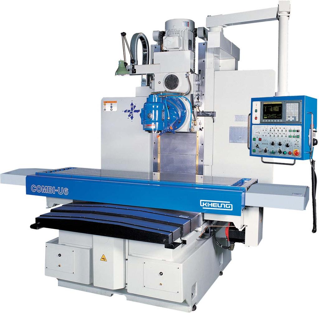 BED TYPE CNC UNIVERSAL MILLING MACHINE COMBI- U 6 TABLE SIZE 2200 600 TRAVEL (X-AXIS) 1600 (Y-AXIS) 750 (Z-AXIS) 700 FANUC,