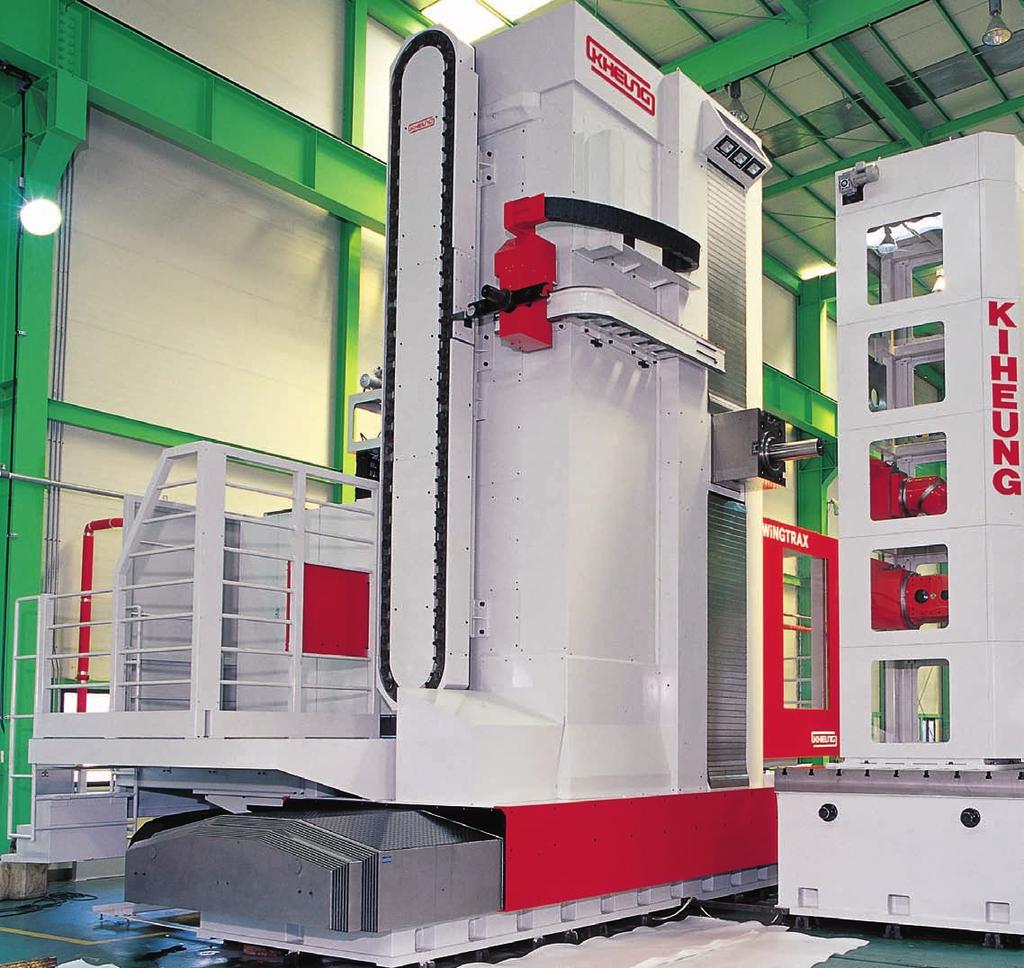 W=800mm/1000mm Boring spindle WiNGTRAX is equipped with Ø160/ Ø180mm