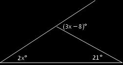 4 13) Find the measure of the sides of equilateral ΔPQR if PQ = 5x 7 and PR = 2x + 5.