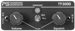 Section II Operation PM3000 (11931(A) & 11933A) Adjusting the Volume (1) The PM3000 volume control knob adjusts the loudness of the intercom and music only.