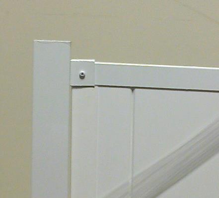 If there is any part of the shower facing an existing structure, and a wall panel is not being installed, a header will be provided in order for you to secure the two posts.