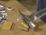 The easiest way to break tile is to hit it with a hammer Alternatively, use a glass