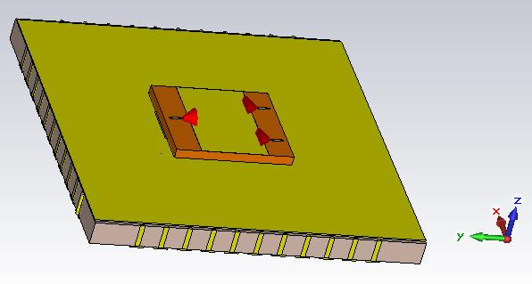 Fig. 5 Mounting the silicon die on the PCB. The three antennas are directly above the slots. IV.