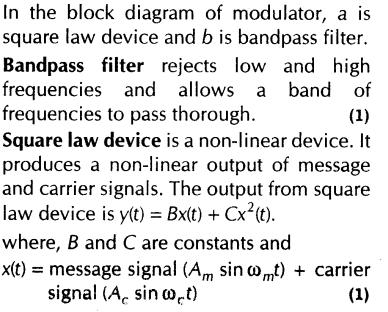 6. In the block diagram of a simple modulator for obtaining an AM