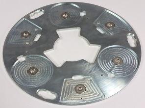 00 12 inch diameter magnetic metal bond plate.