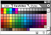 Image and Text Basics (continued) Color Swatches The Swatches Palette consists of small color squares called swatches.