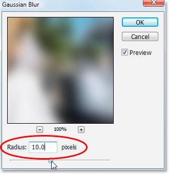 Step 7: Apply The Gaussian Blur Filter Still with Layer 1 selected, go up to the Filter menu at the top of the screen, choose Blur, and then choose Gaussian Blur.