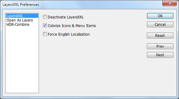 LayersXXL Manual 16 2.2 Edit Menu LayersXXL adds an item on the Preferences sub menu of the Edit menu for changing the LayersXXL preferences.