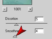 The Smoothness field controls how smooth the final image appears A lower smoothness