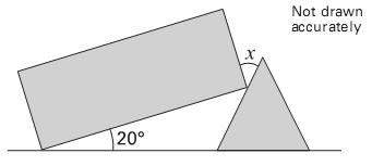 8. The diagram shows a rectangle that just touches an equilateral