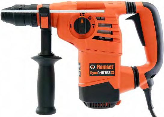 DynaDrill 533 3kg Combi Hammer 4 mode setting - drilling, hammering, chiseling & neutral Vibration dampening mechanism Quick release exchangeable chuck system.