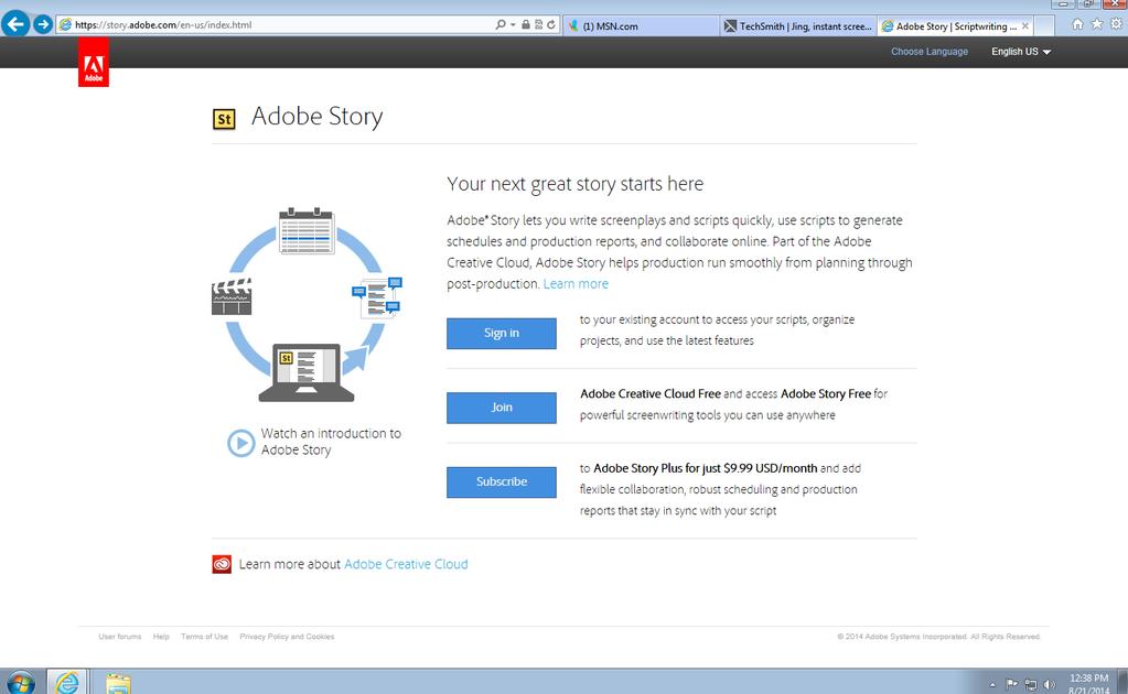 How to Create an Adobe Story Script: If you are not familiar with how to create an Adobe Story Script, I have included instructions below.