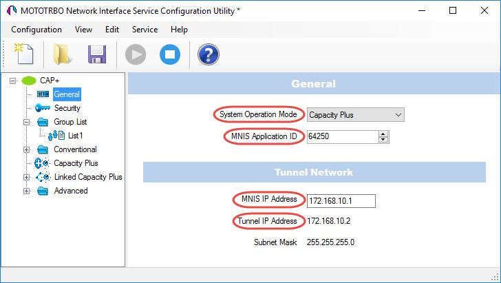 4.5 Configuring MOTOTRBO MNIS This section describes how to configure and run MOTOTRBO MNIS service using MNIS Configuration Utility. Launch MNIS Configuration Utility.