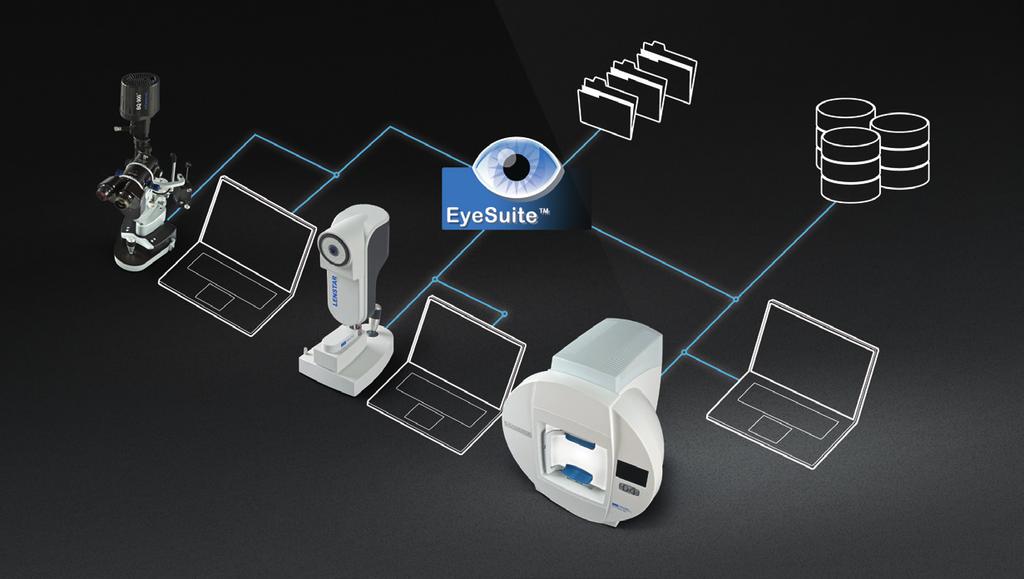 CONNECTIVITY IS KEY EyeSuite Platform Flexible interfaces for easy integration into your network The EyeSuite software is designed for optimal patient flow in busy practices.