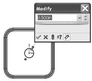 112) Right-click the Top face of the Top Cut feature in the Graphics window. This is your Sketch plane. Create the sketch. 113) Click Sketch from the Context toolbar. The Sketch toolbar is displayed.