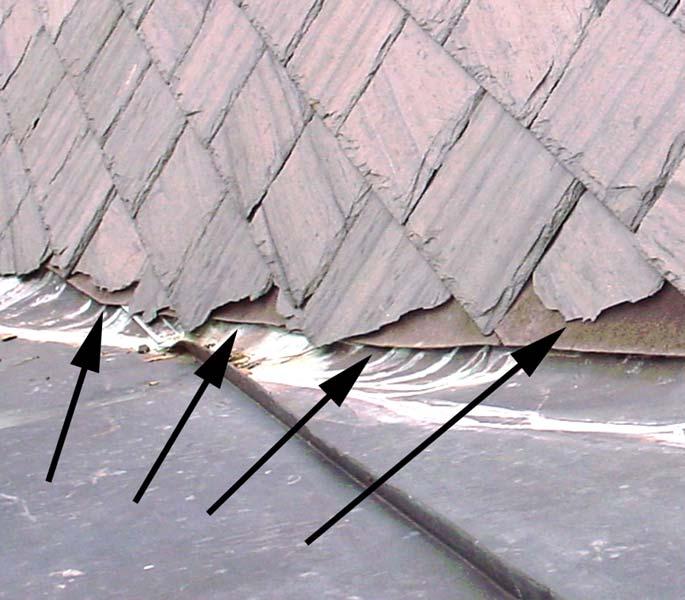 Roof slates should be cut with slate cutters