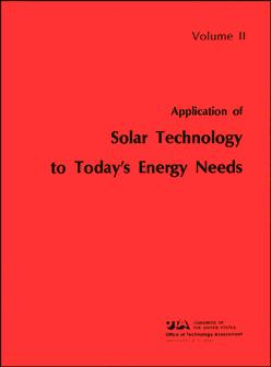 Application of Solar Technology to Today's Energy
