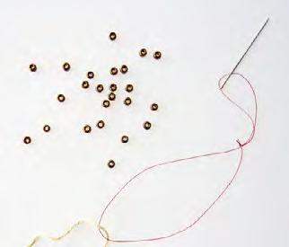 It is essential that the beads are threaded onto the yarn before casting on.