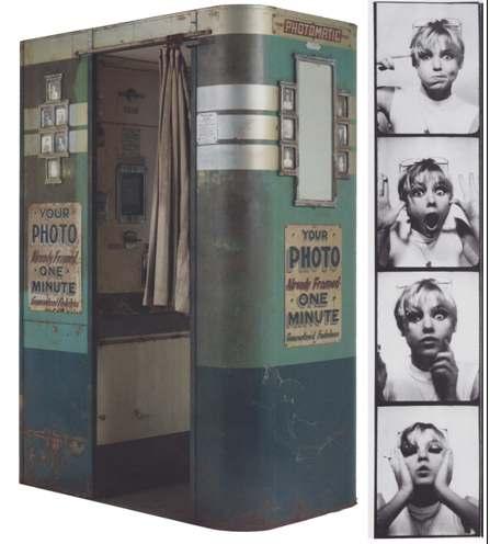 Photobooth Project A photo booth is a vending machine or modern kiosk that contains an automated, usually coin-operated, camera and film processor. Today the vast majority of photo booths are digital.