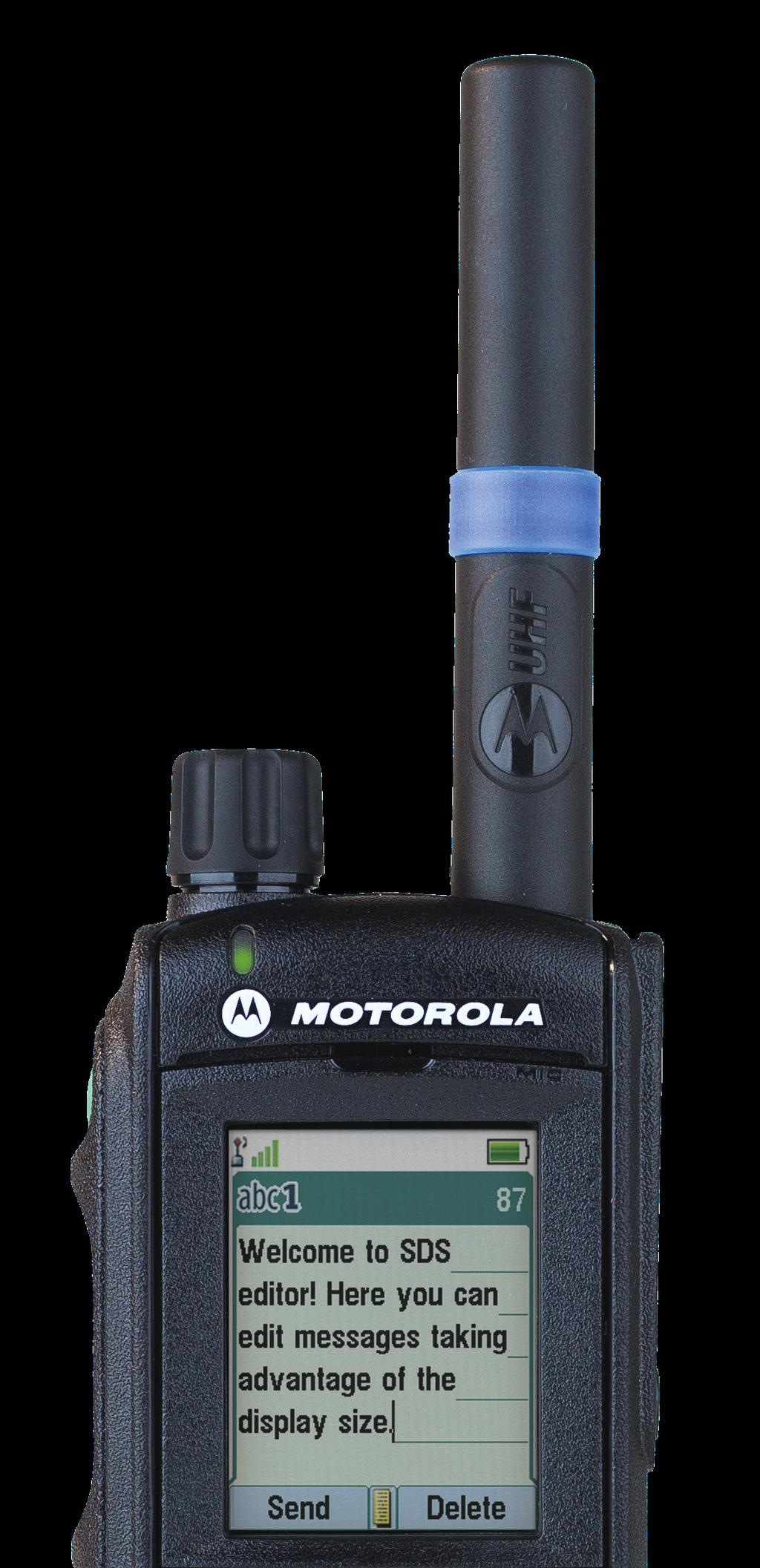 Patented helical GPS antenna integrated into TETRA antenna MTP6650 TETRA PORTABLE