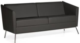 3363LM Wind Series, Three Seat Sofa with Fixed Cushions, Full Upholstery with Steel Tubular