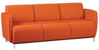 3483LM Prairie Series, Three Seat Sofa, Full Upholstery with Tapered Wood Legs, Fabric