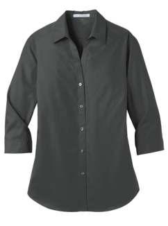 MATCHING BUTTONS, LIGHTWEIGHT AND BREATHABLE. STAIN RELEASE FINISH. WRINKLE RESISTANT $18.