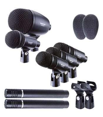 DMS-7AS DRUM MICROPHONE SET 7 MICROPHONES, 12 PIECE Designed for professional instruments and stage applications Large drum microphone -