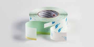 Special products repulpable tapes Product Adhesive Carrier Colour Liner Thickness (micron) Adhesion (FINAT TM 1) Peel on copy paper 1 min. 20 min.