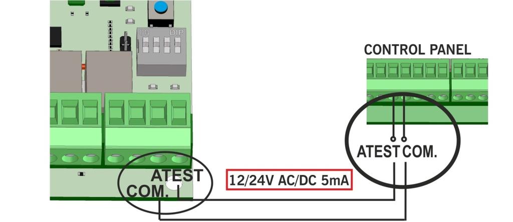2.3 ATEST signal In order to comply with EN ISO 13849-1: 2008 safety standard, a signal to test the system must be connected.