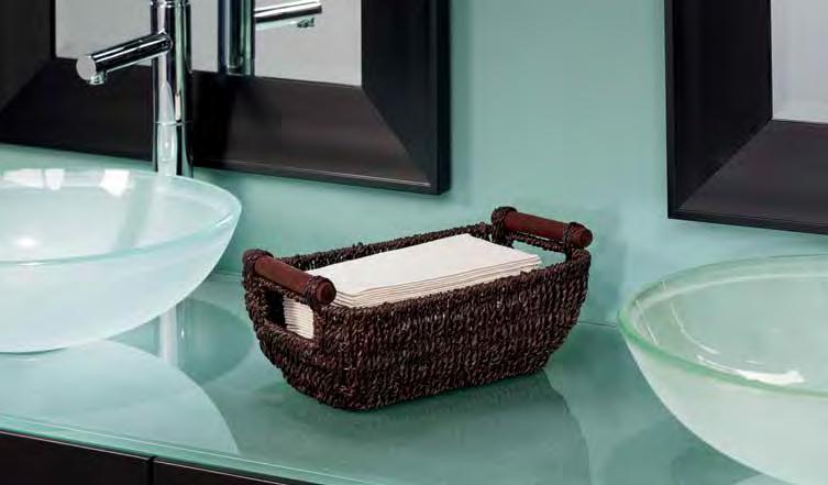Dark Brown Seagrass Basket Seagrass Baskets Designed to keep Guest Towels dry and