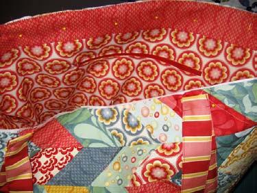 Once again, Open, Pinch, Match your Seams, and Stitch a 3/8" seam along the both corners. Open it up and your lining is done!