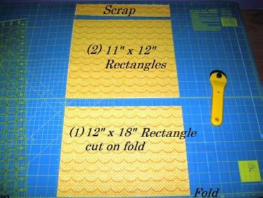 Begin by cutting the selvage from your yardage.