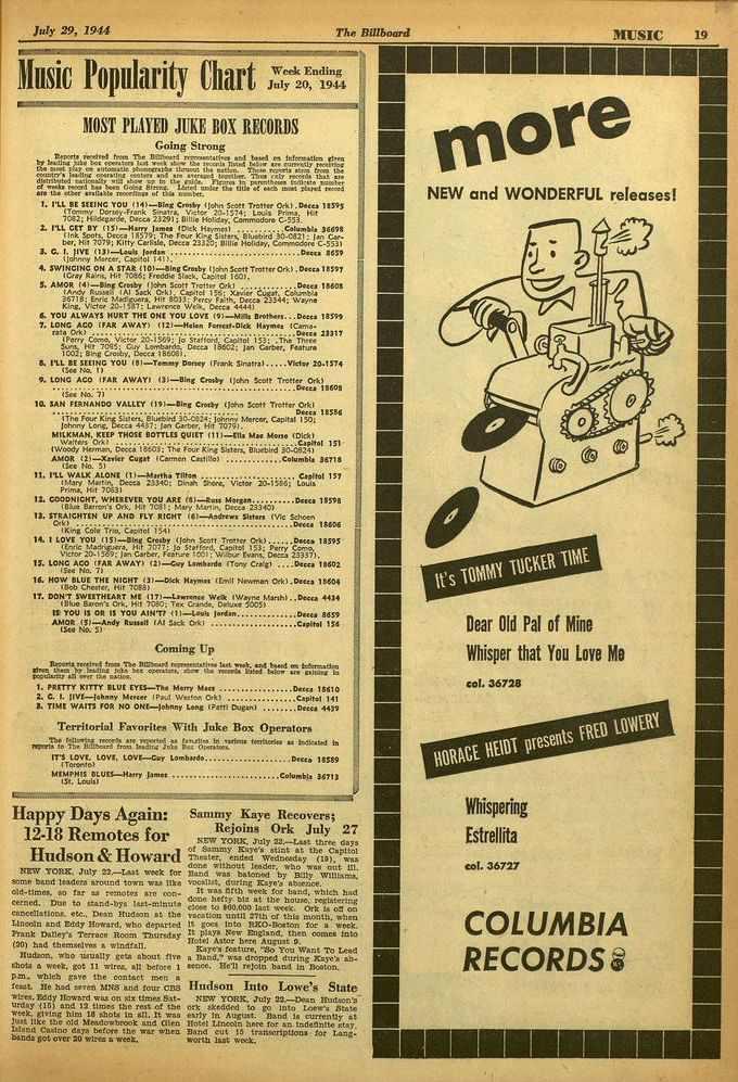 July 29, 1944 The Billboard MUSIC 19 usegmeters=viaxr=7.
