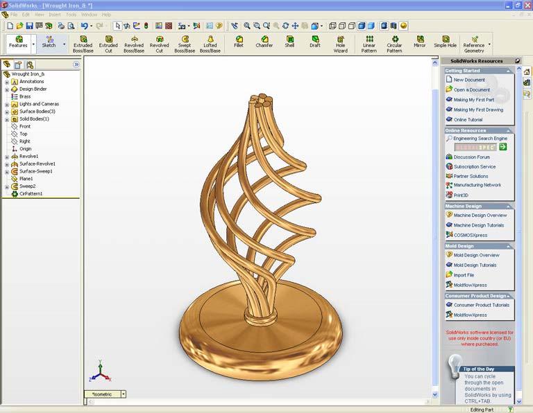 1.2 The SolidWorks window 1 8 9 10 11 13 3 12 2 4 23 22 21 5 6 7 Figure 1.