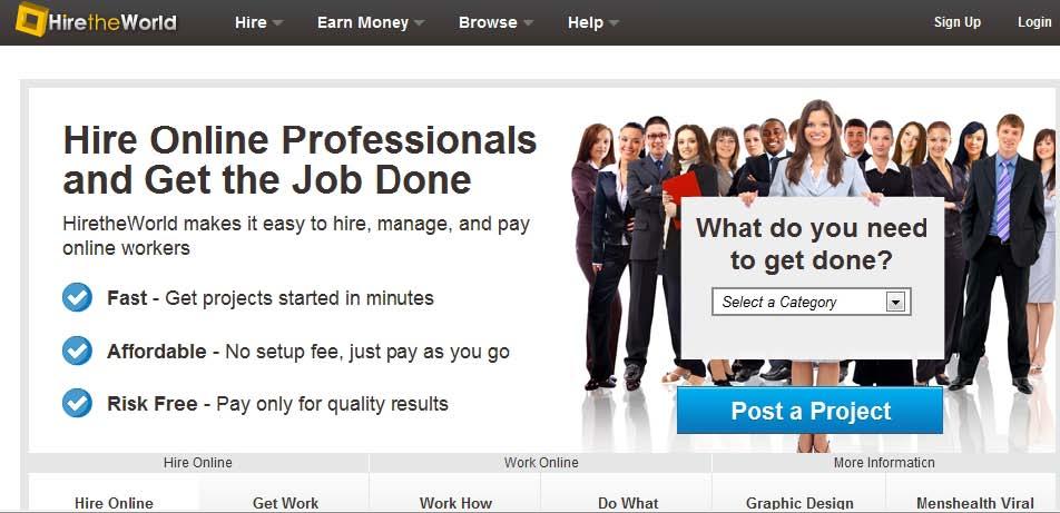 HIRETHEWORLD HireTheWorld.com is an award winning online resource, active in over 140 countries, that connects a network of thousands of creative professionals with employers from around the world.