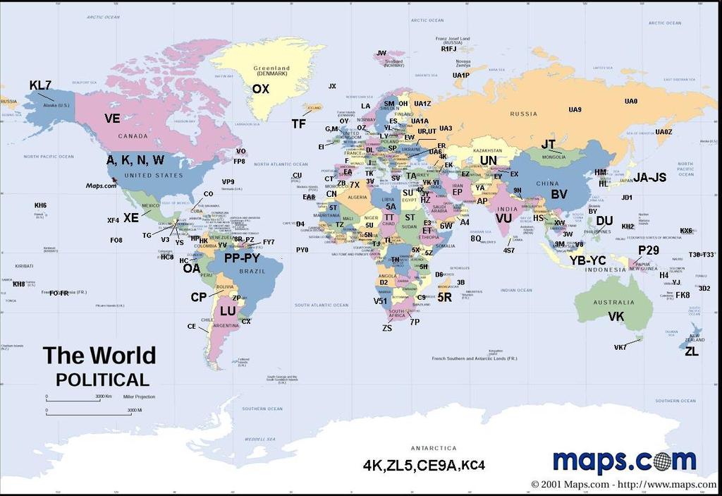 World Prefix Map Mercator