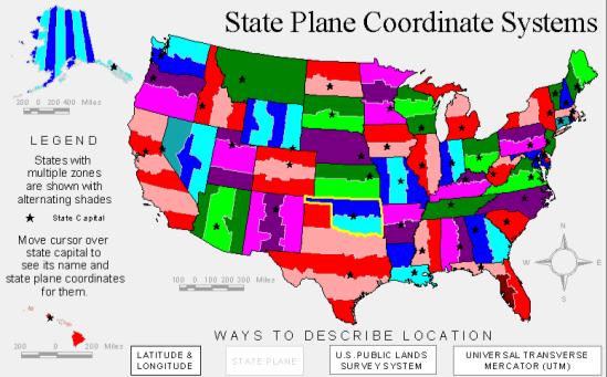 designation State Plane Coordinate System XY
