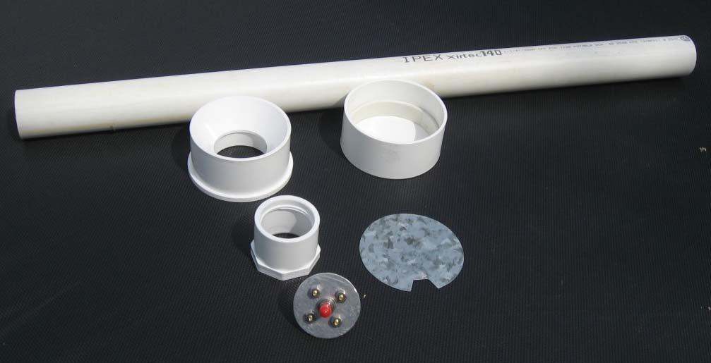 OUTDOOR GPS ANTENNA PVC Pipe 1 ¼ in. PVC Adapter 3 in. to 1 ½ in.