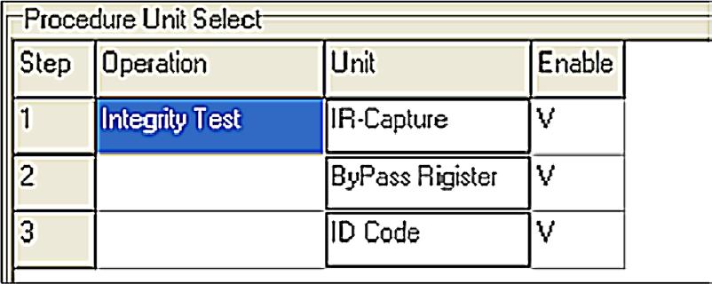 Selecting test types in BST Interface Select the desired test operation from the Operation list on the left and click Add to add it into the BST procedure list (see Figure 12).