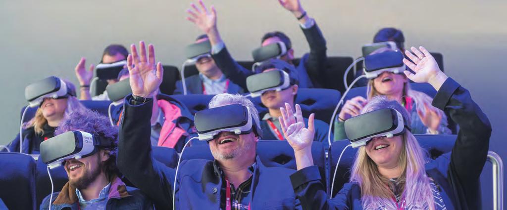 12 OTHER SERVICES VR theatre setups: Guests are strapped into their seat in preparation
