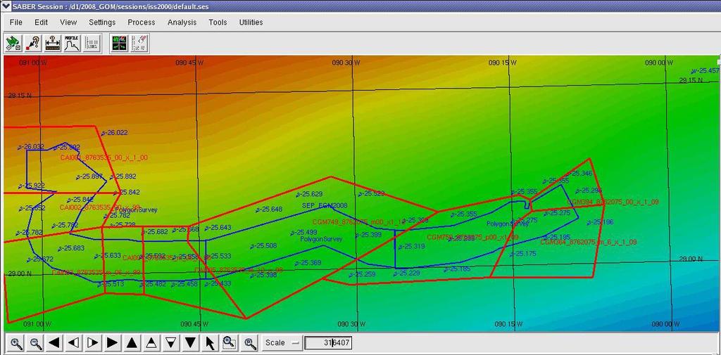 Caillou Bay SAIC Grand Isle NOAA Port Fourchon NOAA Figure 9. EGM2008 Predicted WGS-84 to GEOID Undulation in Survey Area, Values Are SEP to MLLW. SAIC graphic 4.