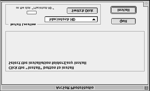 Click [Yes] if you accept the terms. The [Install] window will display.